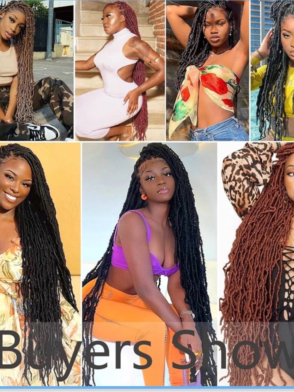 💯Sales Long Faux Locs Crochet Braids - Black 4 pack 30inch with 4pack of 10inch